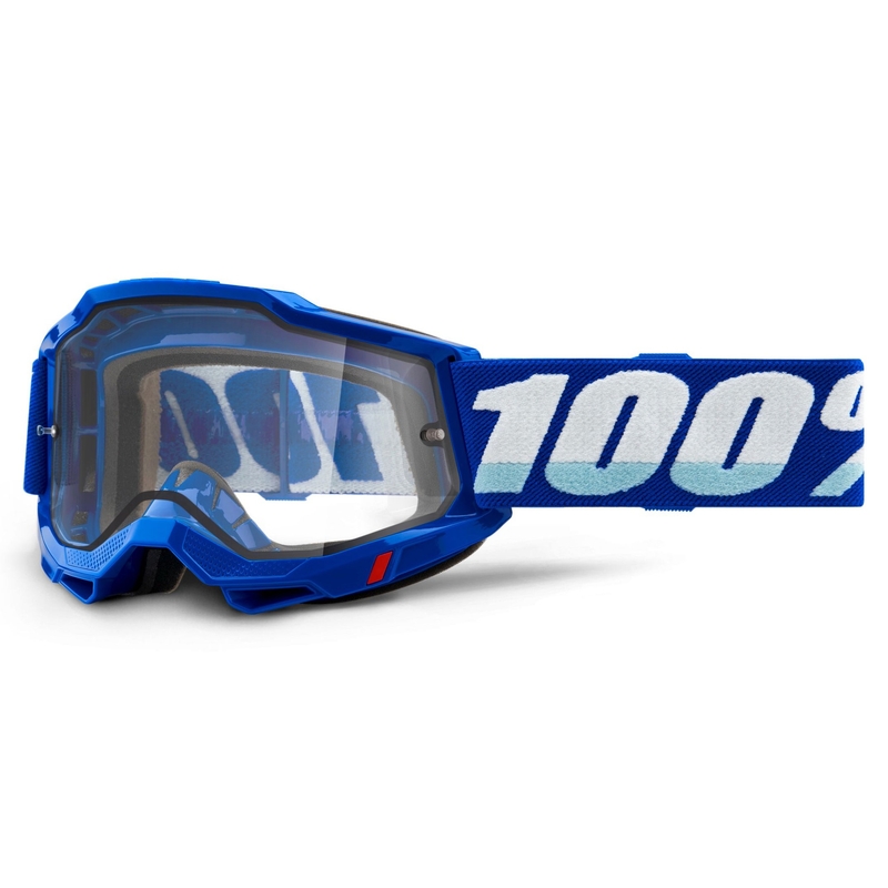 Очила за мотокрос 100% ACCURI 2 сини (двойно прозрачен плексиглас)