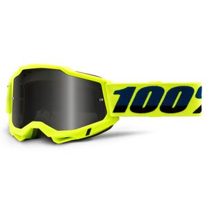 Очила за мотокрос 100% ACCURI 2 fluo yellow (опушен плексиглас)