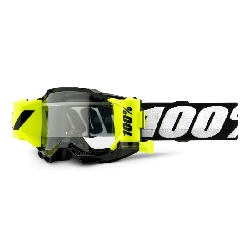 Dětské motokrosové brýle 100% ACCURI 2 Roll-Off černé (čiré plexi) výprodej