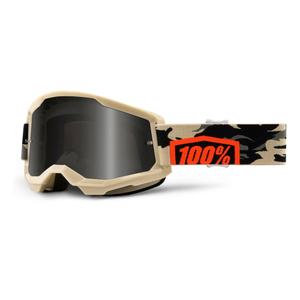 Очила за мотокрос 100% STRATA 2 Sand Kombat beige (опушен плексиглас)