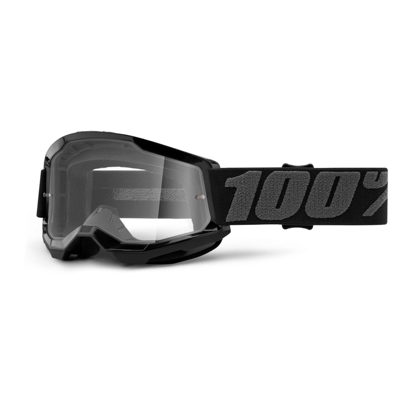 Dětské motokrosové brýle 100% STRATA 2 černé (čiré plexi)