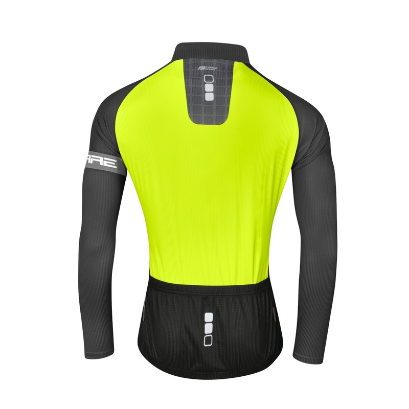 Dres FORCE Square šedo-fluo žlutý - dlouhý rukáv výprodej