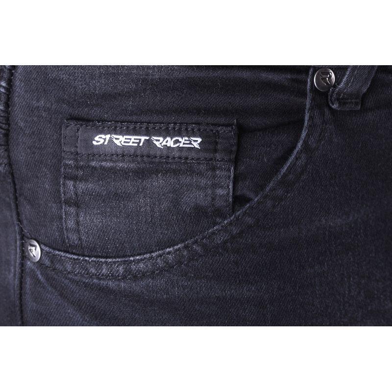 Изрязани мотоциклетни дънки Street Racer Spike II CE Black