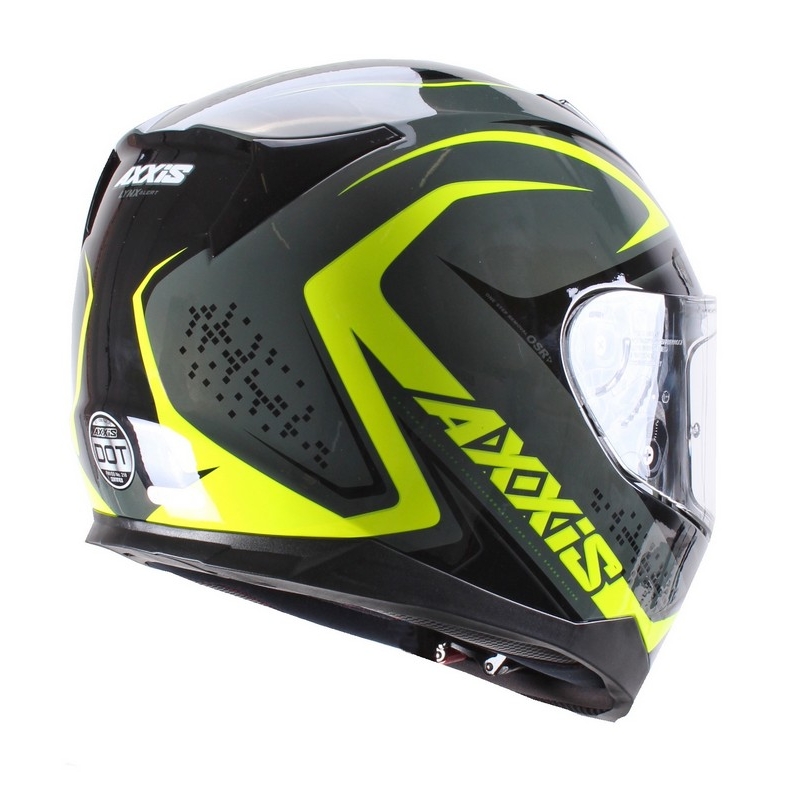 Přilba na motorku Axxis Alert šedo-fluo žlutá výprodej