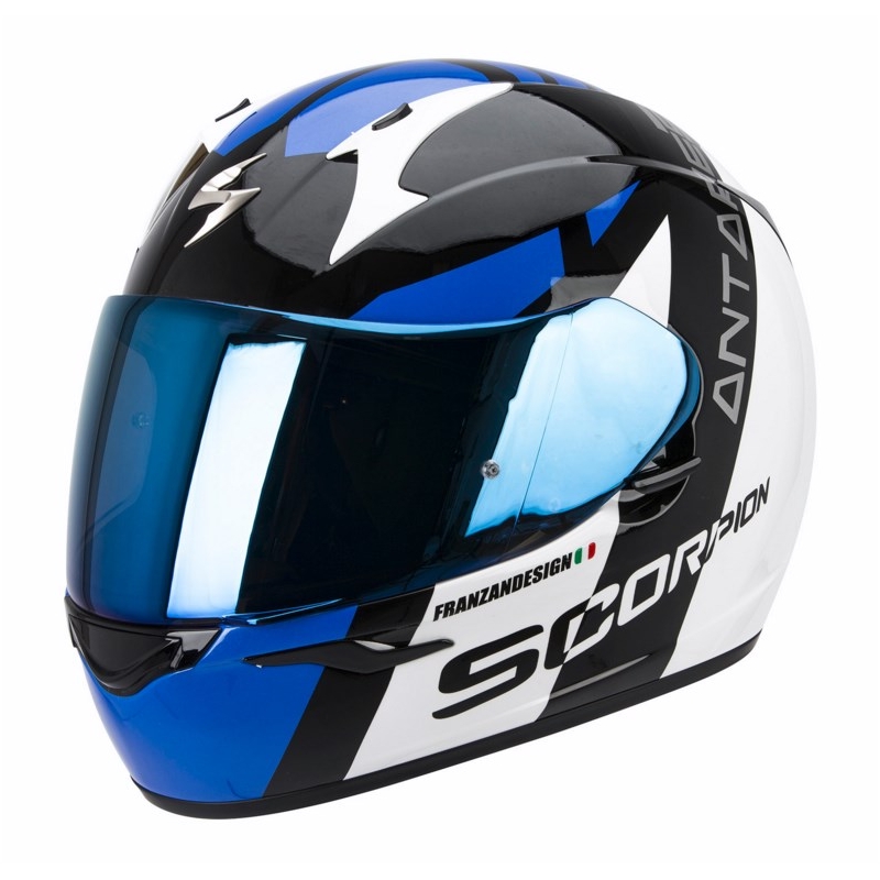 Přilba na motorku Scorpion EXO-410 Air Antares černo-modrá
