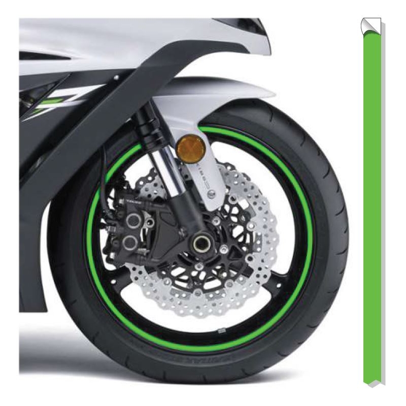 Светлоотразителна лента на джантата Отпечатай флуоро зелено