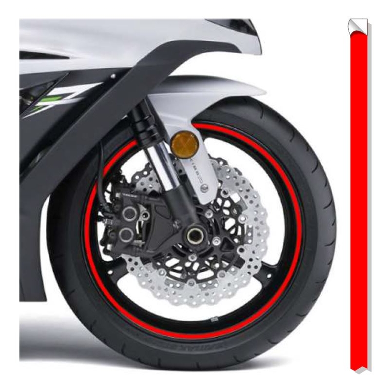 Светлоотразителна лента на джантата Отпечатай флуорово червено