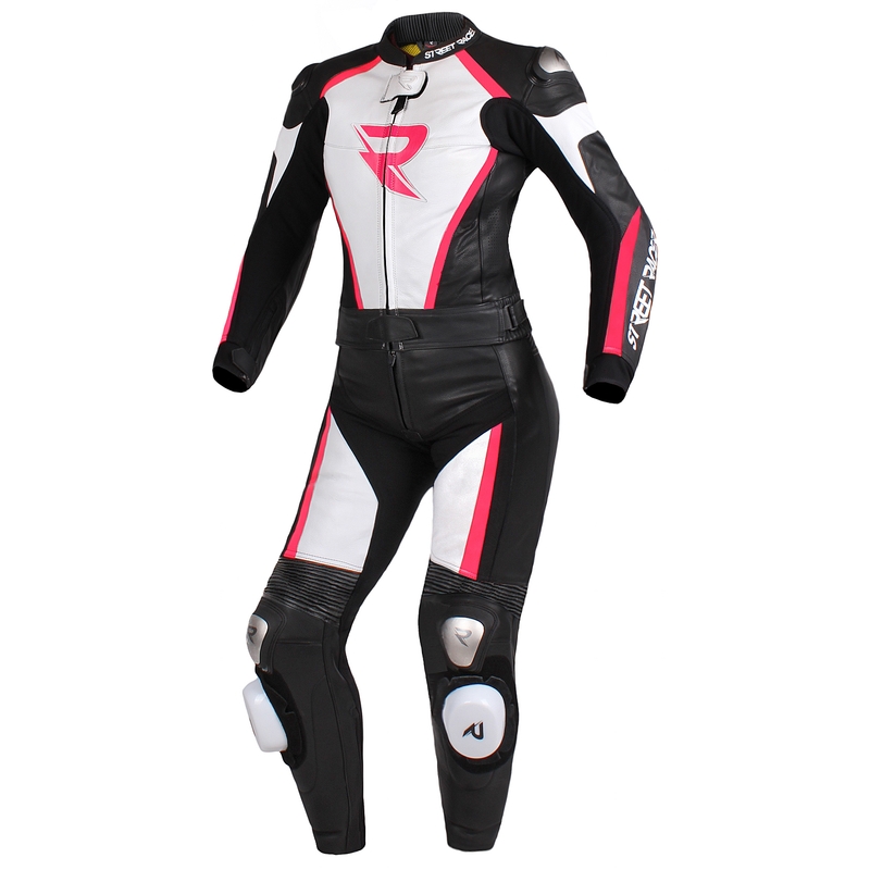 Dámské kalhoty Street Racer Kiara černo-bílo-fluo růžové - II. jakost
