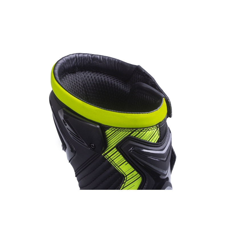 Street Racer Grid Black-Fluo Yellow Мотоциклетни ботуши