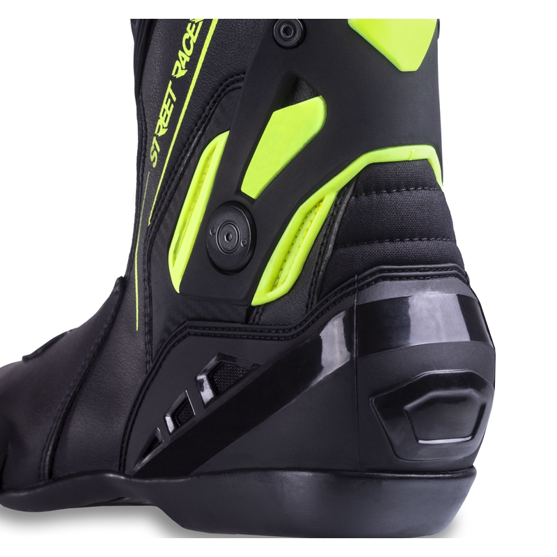 Мотоциклетни ботуши Street Racer GTR черно-флуоресцентно жълто