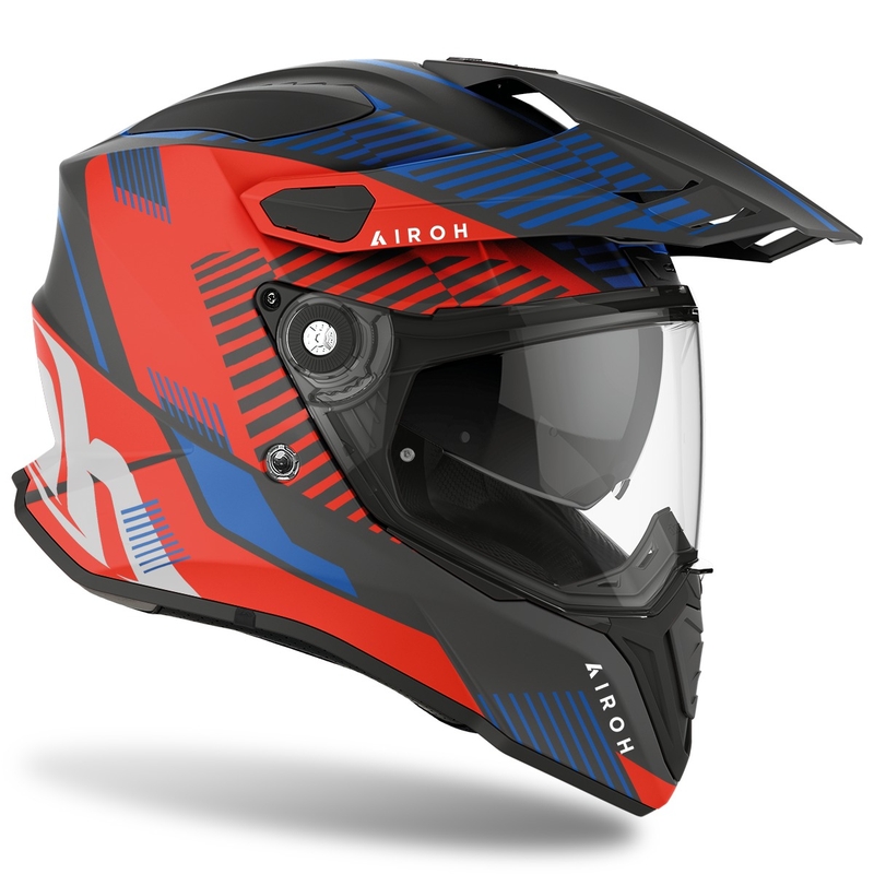 Enduro přilba Airoh Commander Boost 2022 modro-červená matná