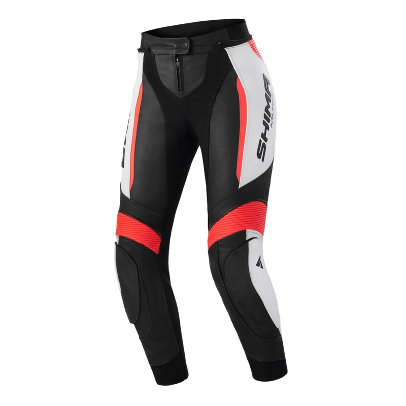 Дамски панталони за мотоциклетизъм Shima Miura 2.0 Black-White-Fluo Red