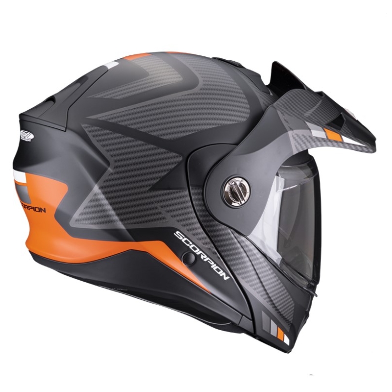 Мотоциклетна каска SCORPION ADX-2 CAMINO черно-сребърно-оранжева разпродажба