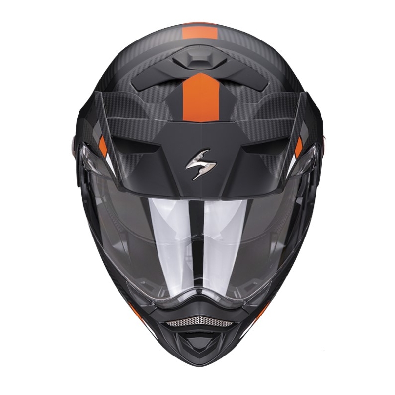 Мотоциклетна каска SCORPION ADX-2 CAMINO черно-сребърно-оранжева разпродажба