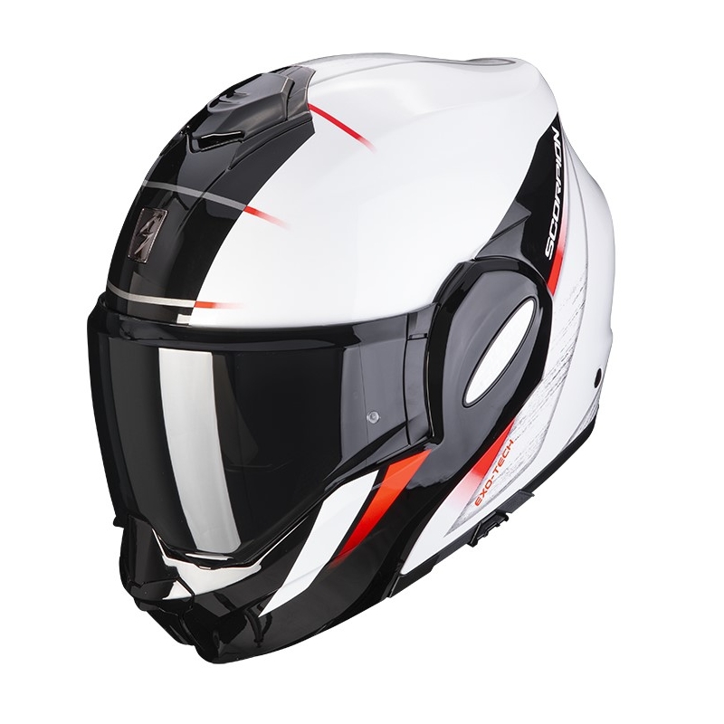Překlápěcí přilba na motorku Scorpion EXO-TECH PRIMUS perleťově bílo-černá