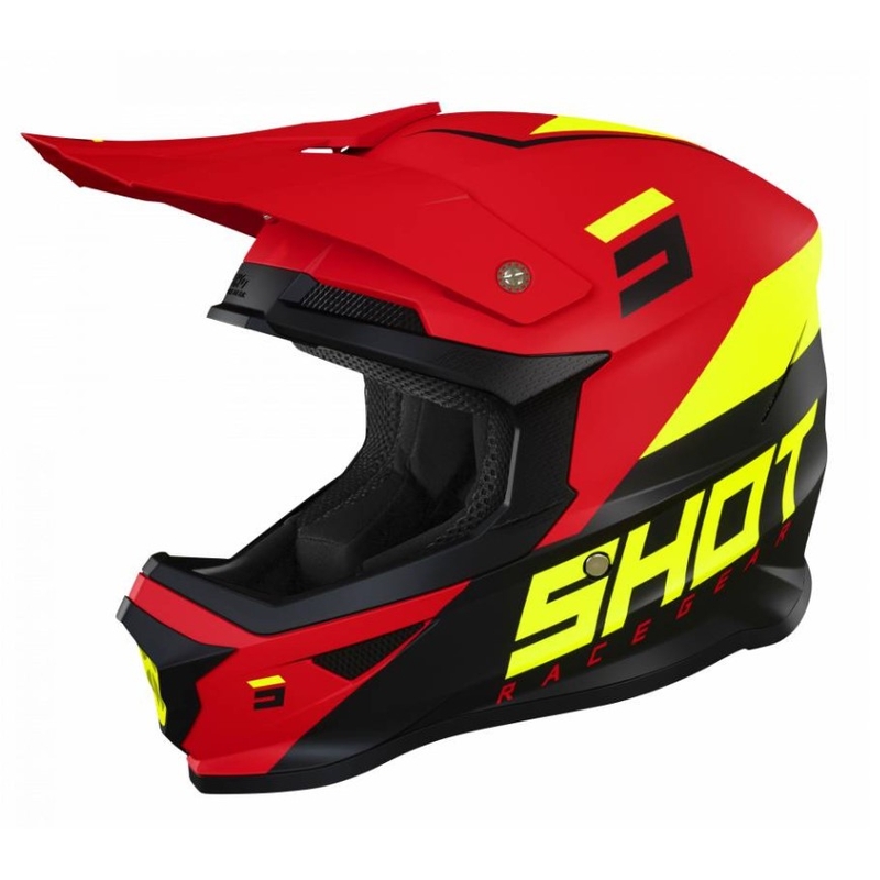 Motokrosová přilba Shot Furious Chase černo-žluto-červená