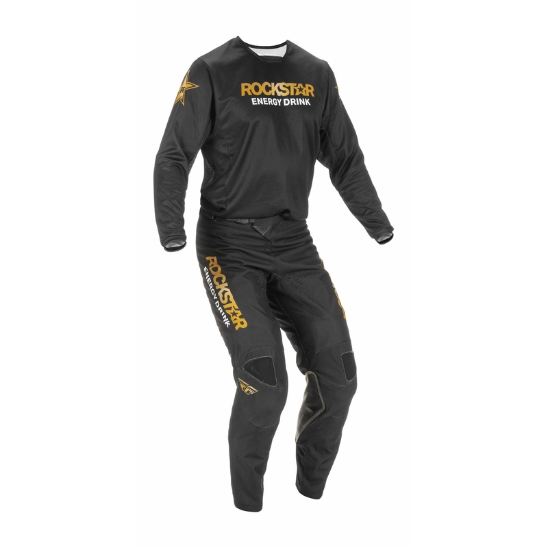 Панталони за мотокрос FLY Racing Kinetic Rockstar 2022 gold-black разпродажба