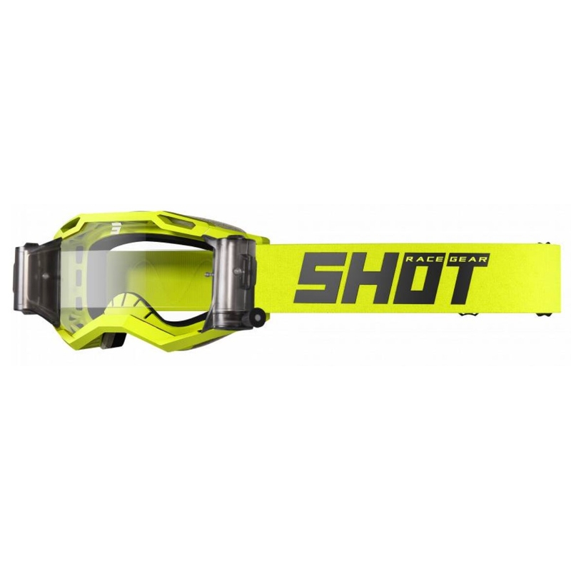 Очила за мотокрос Shot Iris 2.0 Solid Roll-Off флуорово-жълти