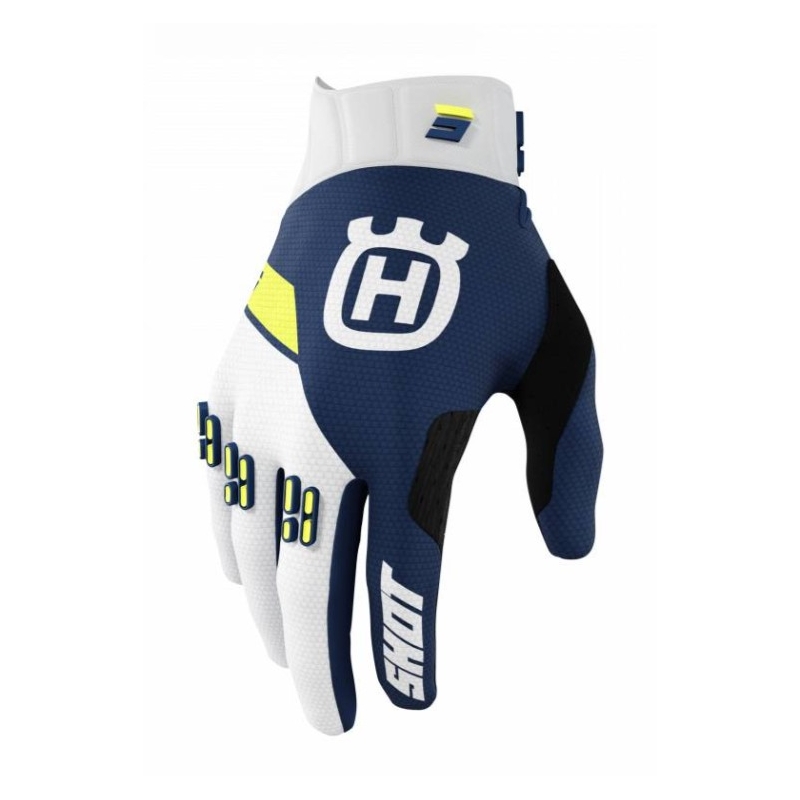Motokrosové rukavice Shot Aerolite Husqvarna modré výprodej