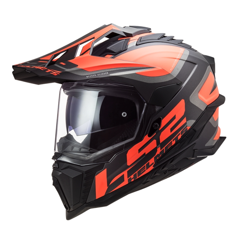 Enduro přilba LS2 MX701 Explorer Alter černo-oranžovo-šedá - II. jakost