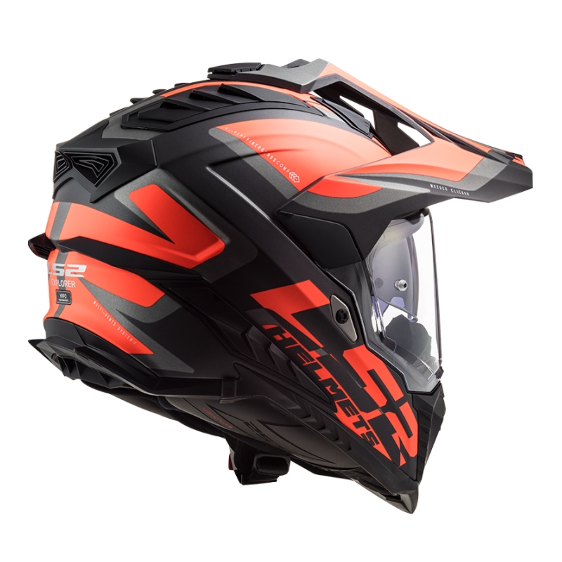 Enduro přilba LS2 MX701 Explorer Alter černo-oranžovo-šedá - II. jakost