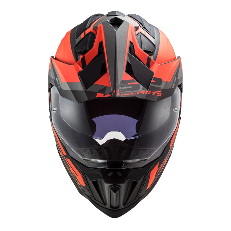 Enduro přilba LS2 MX701 Explorer Alter černo-oranžovo-šedá - II. jakost