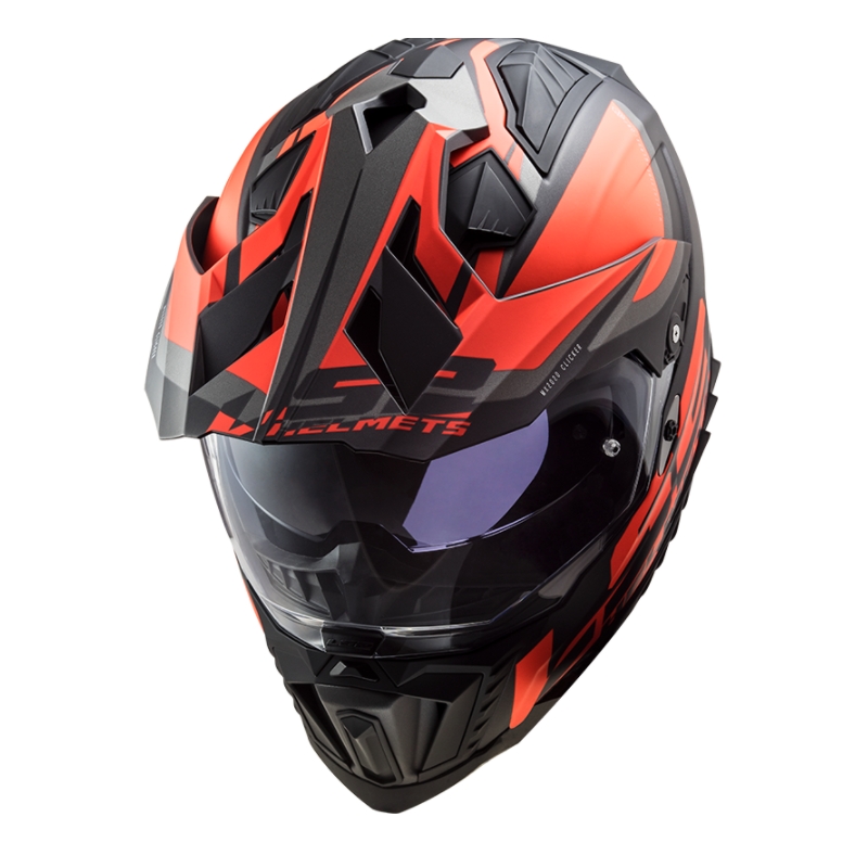 Enduro přilba LS2 MX701 Explorer Alter černo-oranžovo-šedá - II. jakost