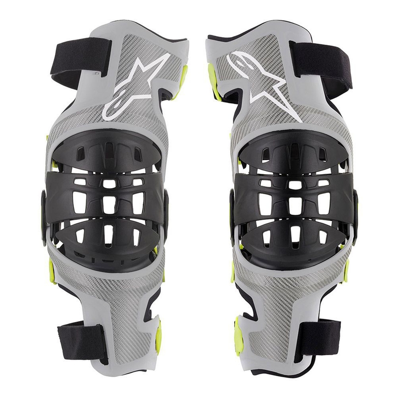 Alpinestars Bionic-7 сребристо-флуорово-жълти наколенки