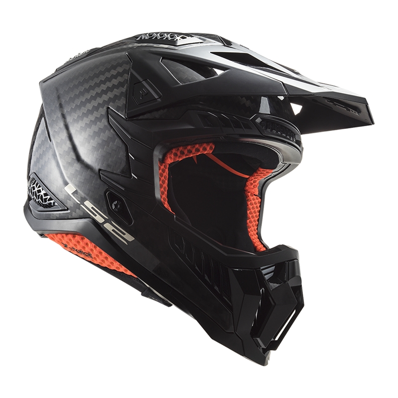 Мотокрос каска LS2 MX703 X-Force Solid Carbon черна