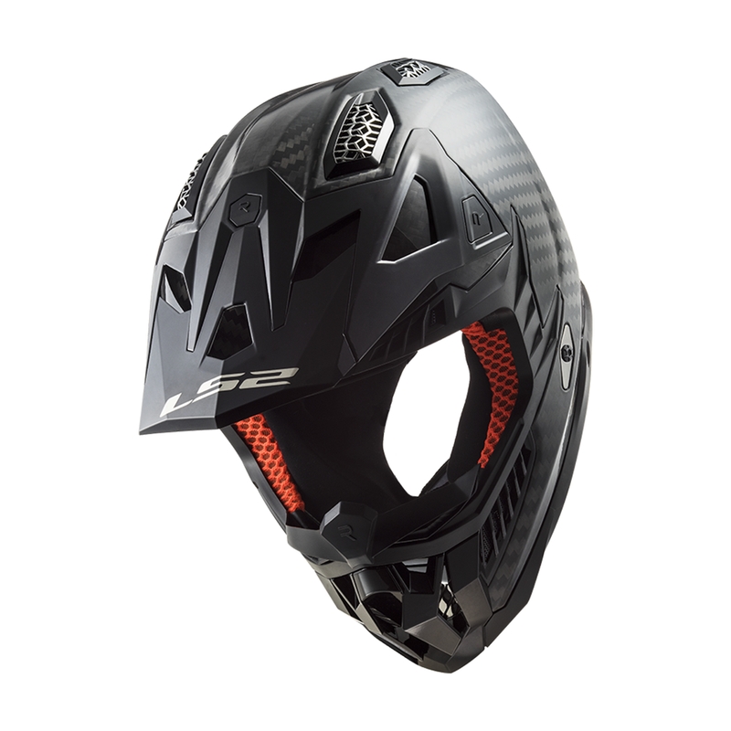 Мотокрос каска LS2 MX703 X-Force Solid Carbon черна