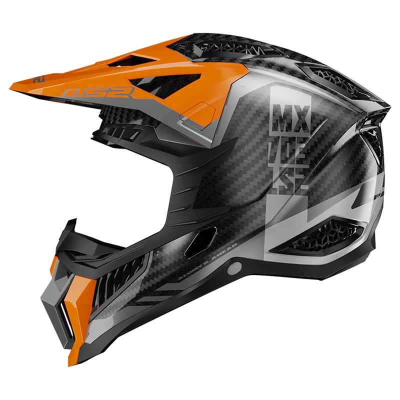 Мотокрос каска LS2 MX703 X-Force Victory Titanium черно-оранжева