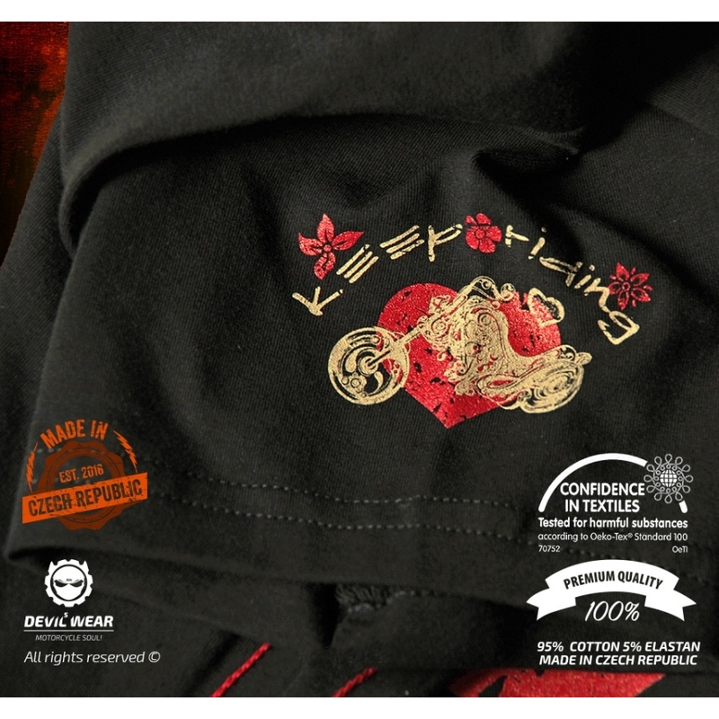 Dámské triko Devils Wear - Keep Riding Keep Smiling