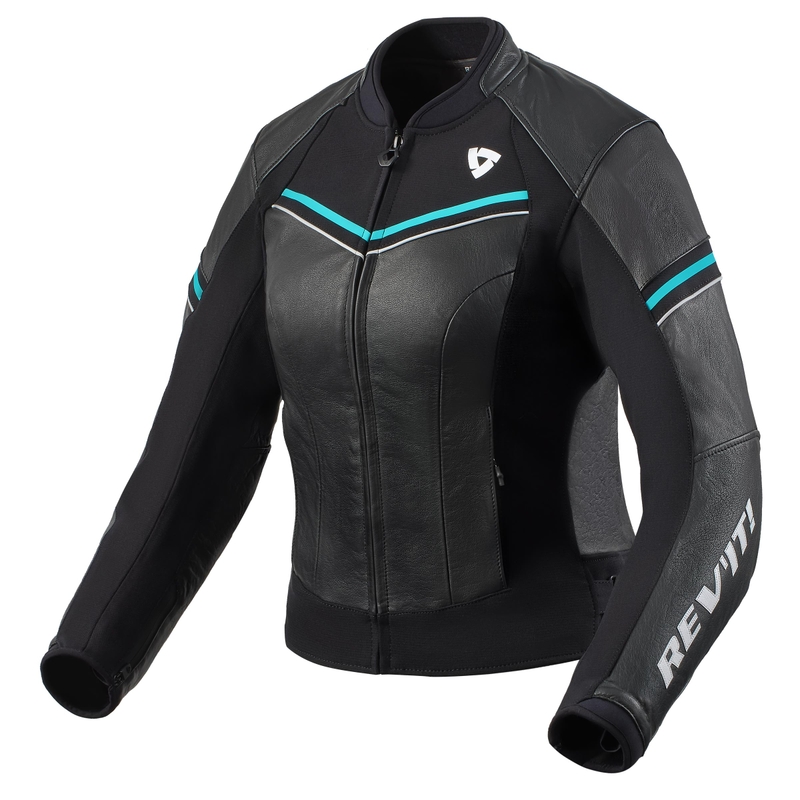 Дамско яке Revit Median Black and Turquoise Motorcycle Jacket разпродажба
