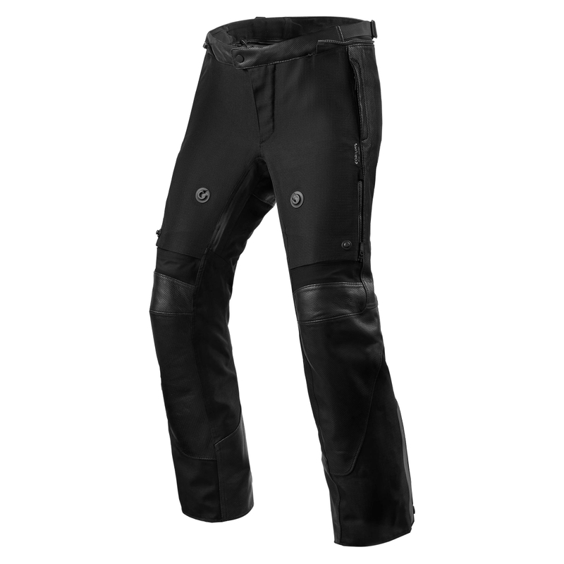 Revit Valve H2O Мотоциклетни панталони Black Cropped