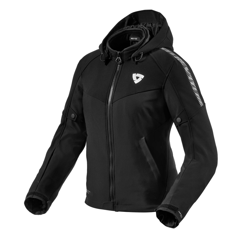 Дамско яке Revit Proxy H2O Black and White Motorcycle Jacket разпродажба
