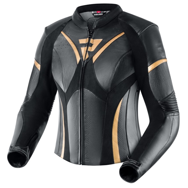 Мотоциклетно яке Rebelhorn Rebel Black and Gold за жени