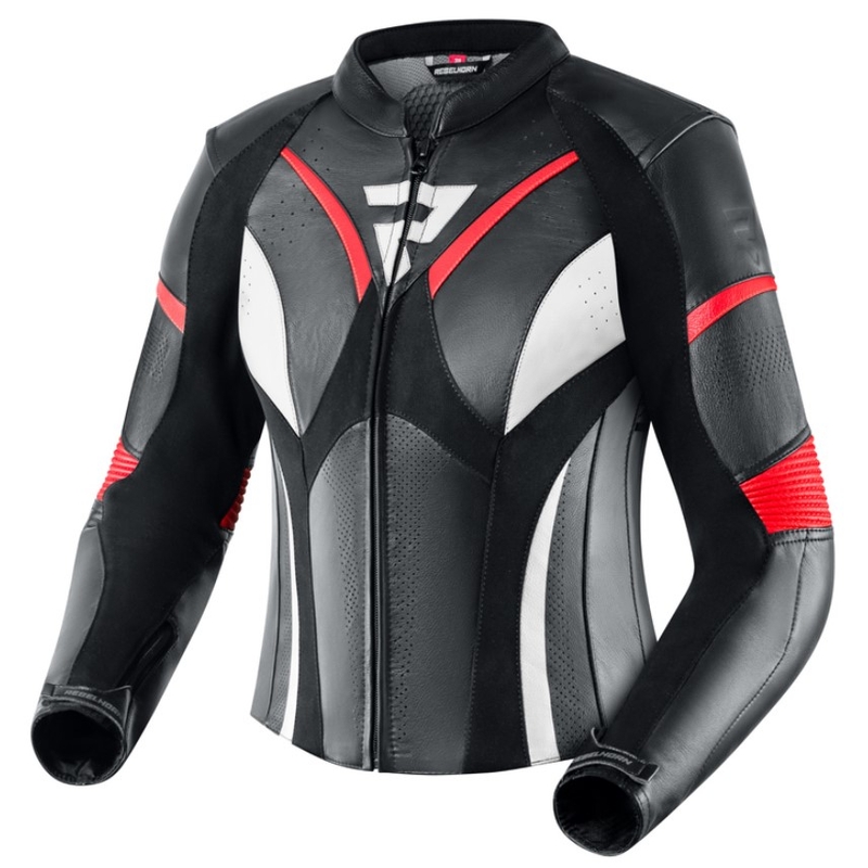 Дамско мотоциклетно яке Rebelhorn Rebel Black-White-Fluo Red