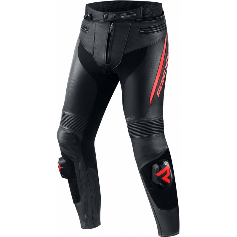 Мотоциклетни панталони Rebelhorn Fighter Black-Fluo Red разпродажба