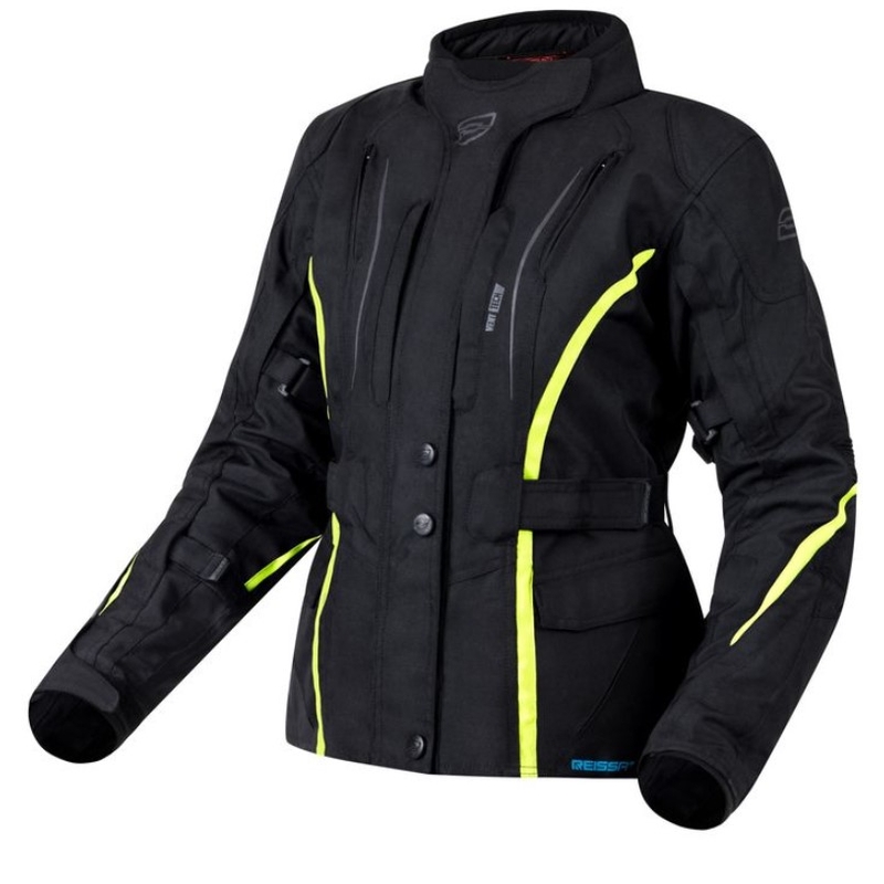Мотоциклетно яке Ozone Sahara Black-Fluo Yellow за жени разпродажба