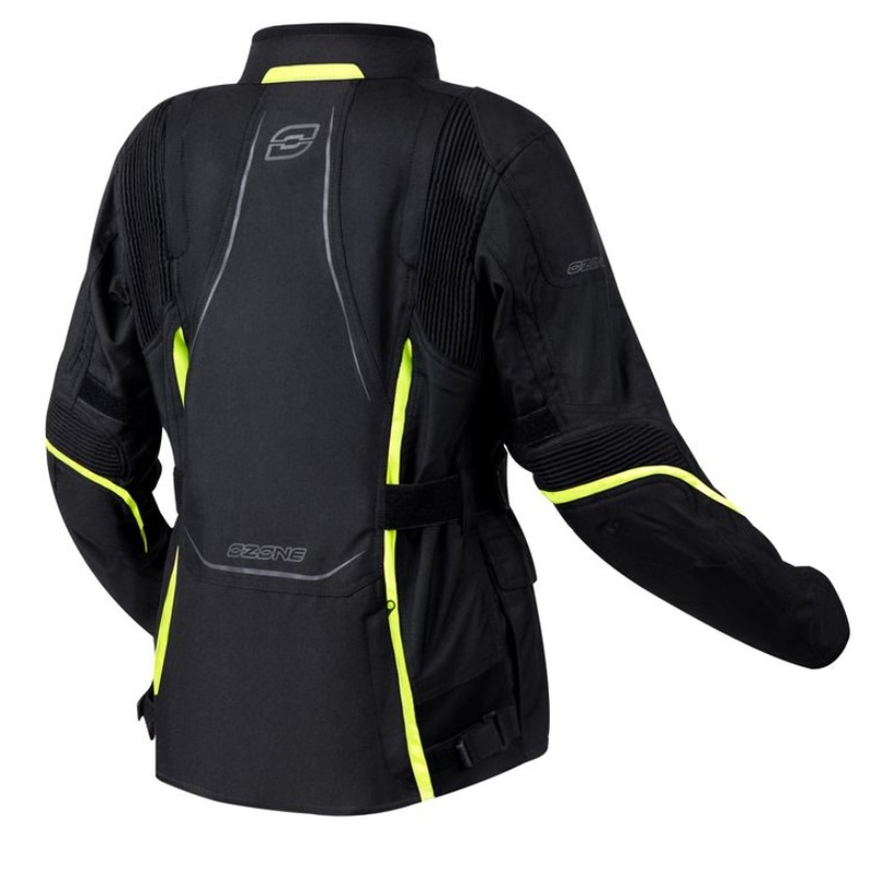 Мотоциклетно яке Ozone Sahara Black-Fluo Yellow за жени разпродажба
