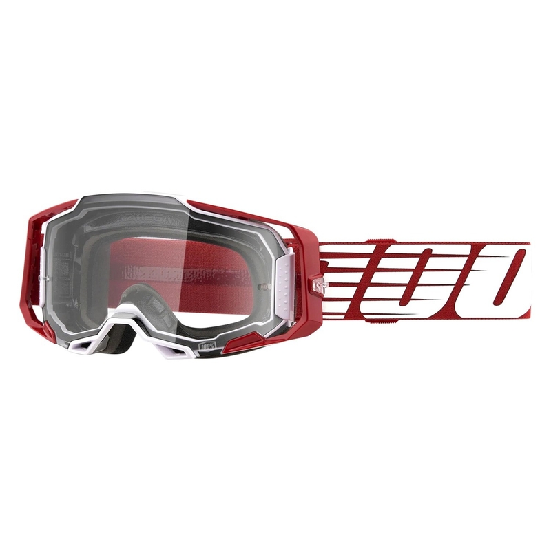 Очила за мотокрос 100% ARMEGA Oversized Deep red (clear plexi)