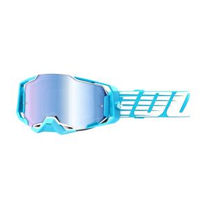 Очила за мотокрос 100% ARMEGA Oversized Sky turquoise (син плексиглас)