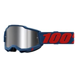 Очила за мотокрос 100% ACCURI 2 Odeon red-blue (сребрист плексиглас)