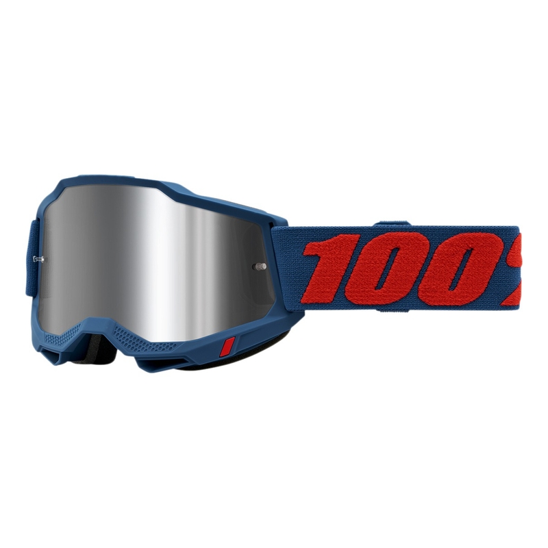 Очила за мотокрос 100% ACCURI 2 Odeon red-blue (сребрист плексиглас)
