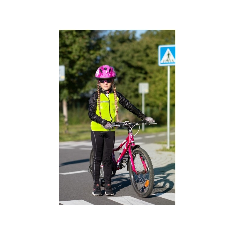 Dětská bunda na kolo FORCE Windpro fluo žluto-černá výprodej