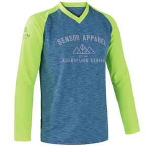 Тениска Sensor Charger blue-fluo yellow - с дълъг ръкав разпродажба