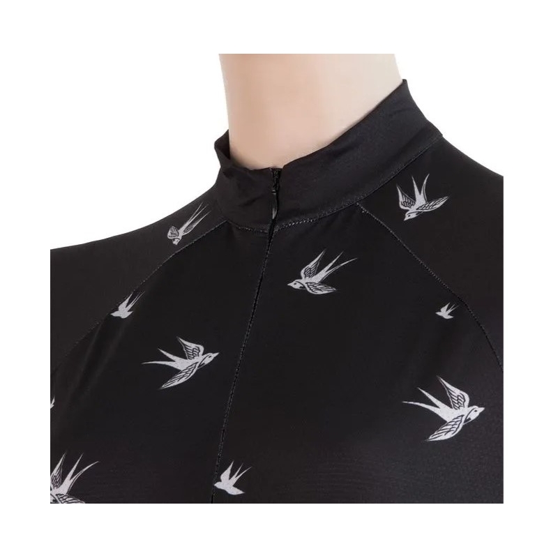 Dámský dres Sensor Swallow černý - krátký rukáv výprodej