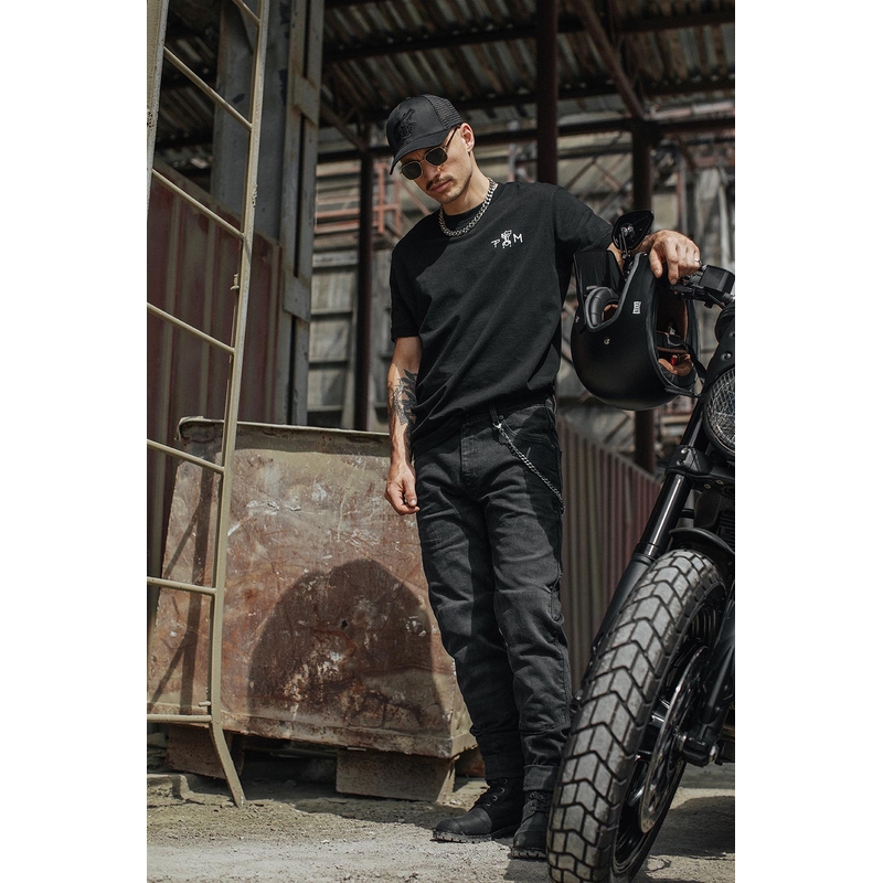Мотоциклетни дънки PANDO MOTO Boss Dyn black разпродажба