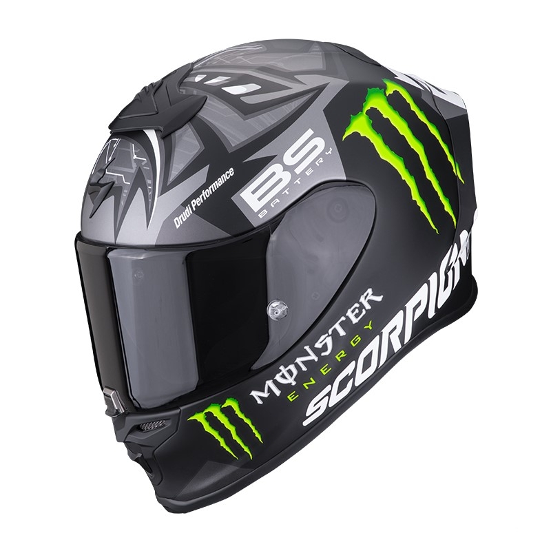 Integrální přilba na motorku Scorpion EXO-R1 Air Fabio Quartararo Monster Replica šedá