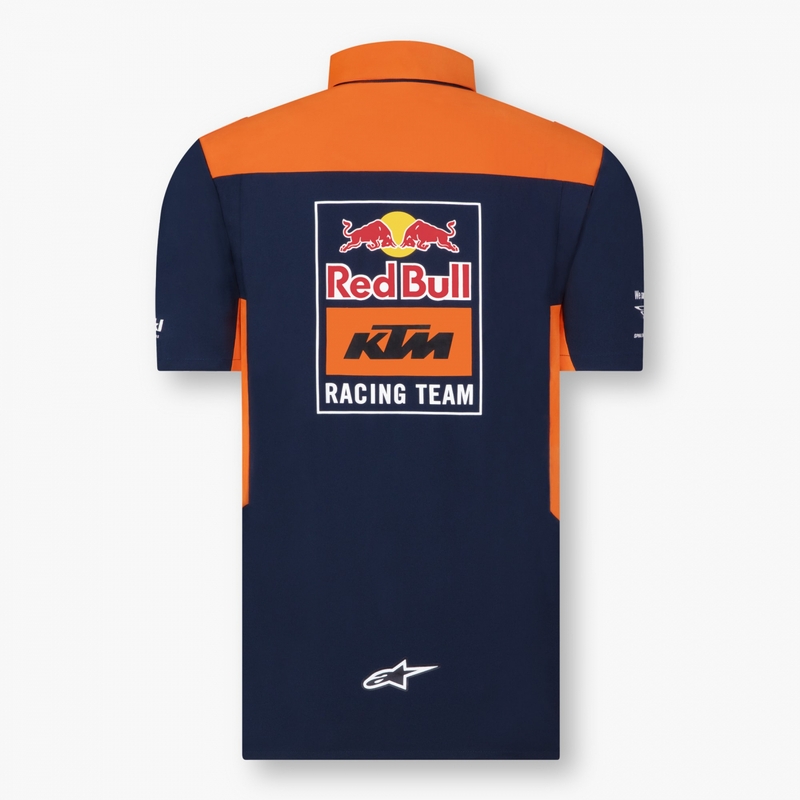Поло риза KTM Red Bull Racing 22 синьо-оранжево разпродажба